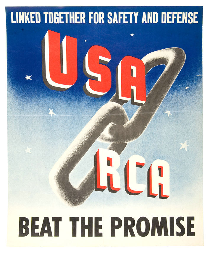 Hake's - RCA “BEAT THE PROMISE” WORLD WAR II PRODUCTION POSTERS.