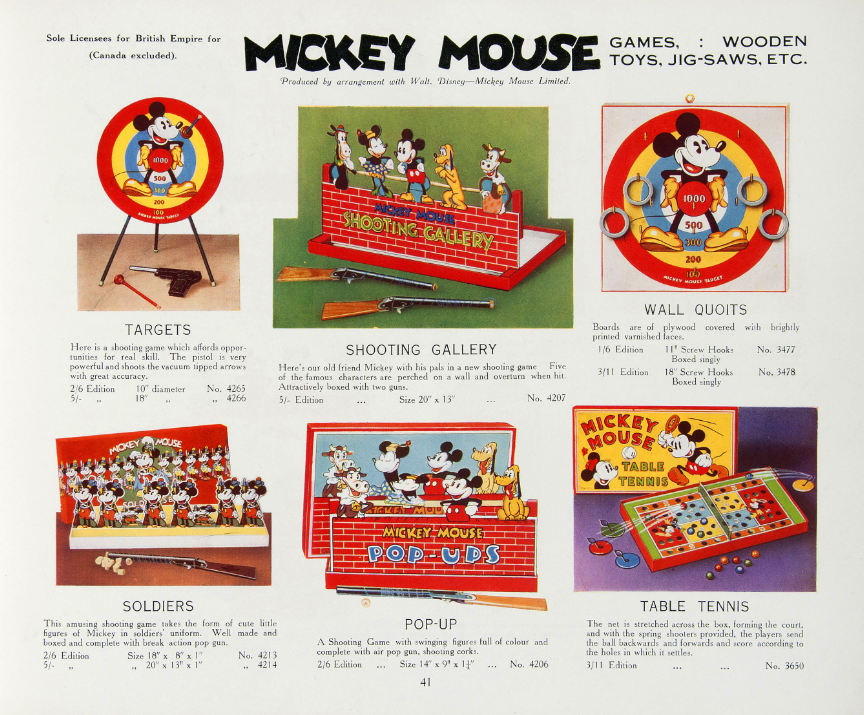 Mickey Mouse Ring Quoits Boxed Game (Chad Valley, 1930s).