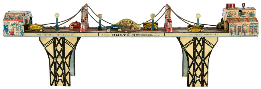 Marx Busy Bridge - Rocket Island Vintage Stock Images
