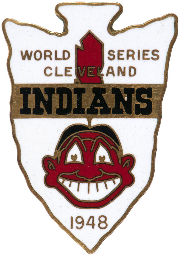 Hake's - 1948 CLEVELAND INDIANS WORLD SERIES PRESS PIN & PASS.