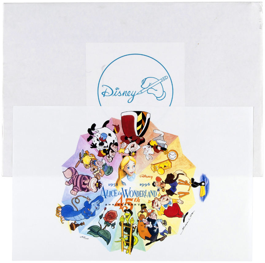 Hake's - WALT DISNEY'S ALICE IN WONDERLAND 45th ANNIVERSARY LIMITED  EDTION WATCH.