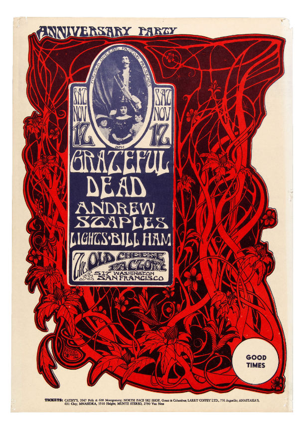 Hake's - GRATEFUL DEAD OLD CHEESE FACTORY EARLY & RARE CONCERT POSTER.