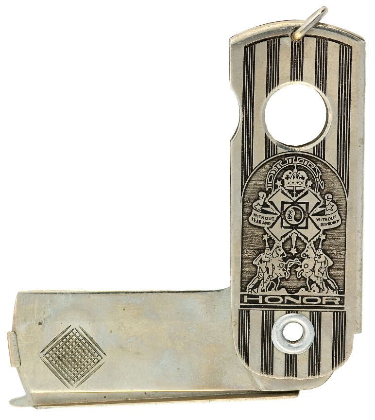 hake-s-ku-klux-klan-silver-luster-metal-cigar-cutter-with-elaborate-design