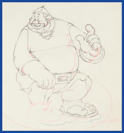 Hake's - BRAVE LITTLE TAILOR PRODUCTION DRAWING PAIR FEATURING MICKEY ...