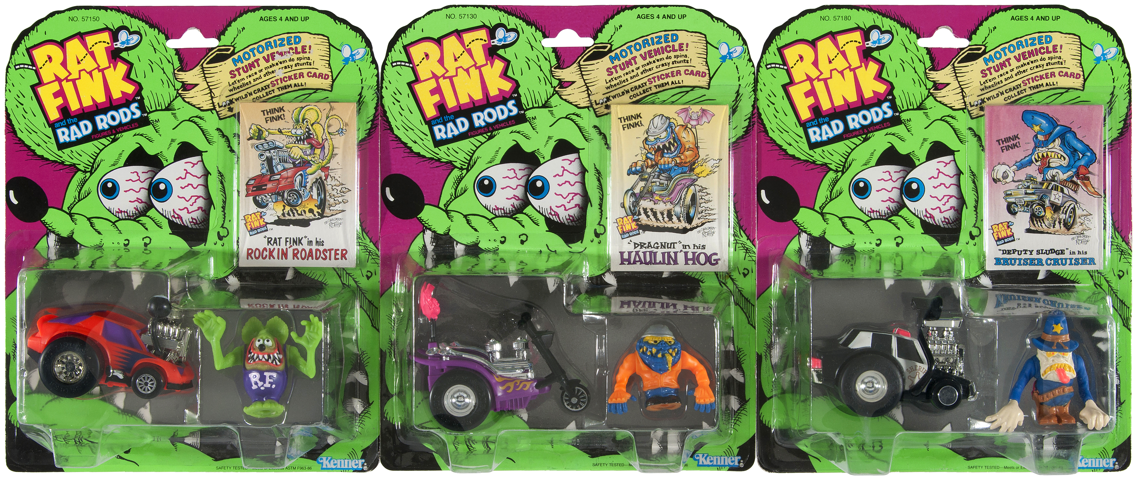 Hake's - RAT FINK AND THE RAD RODS SET OF SEVEN.