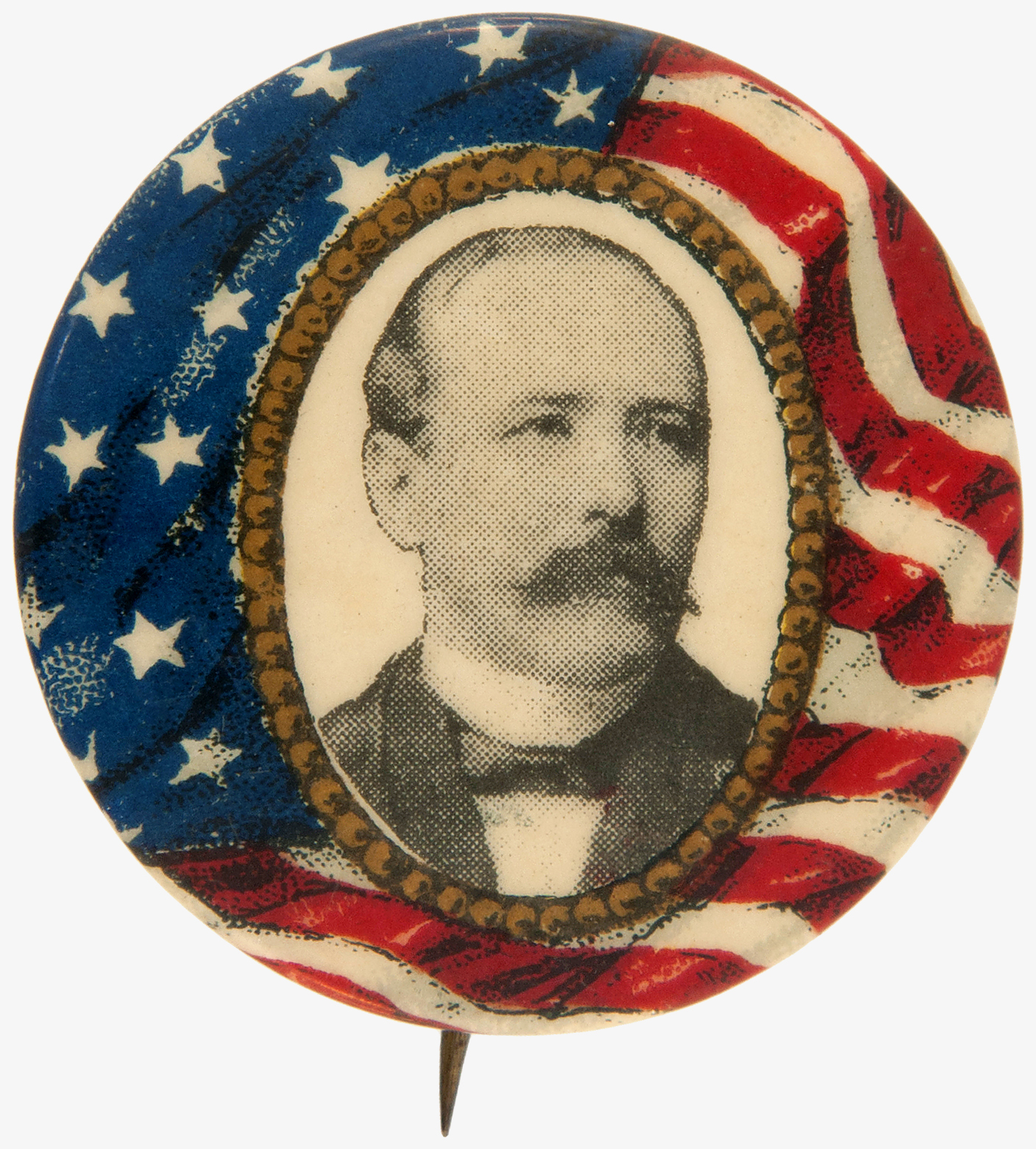 Hake's - HIGH GRADE EXAMPLE OF PARKER IN FLAG BY BALTIMORE BADGE.