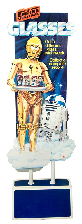 Star Wars R2-D2 & C-3PO Empire Strikes Back Vintage Glass