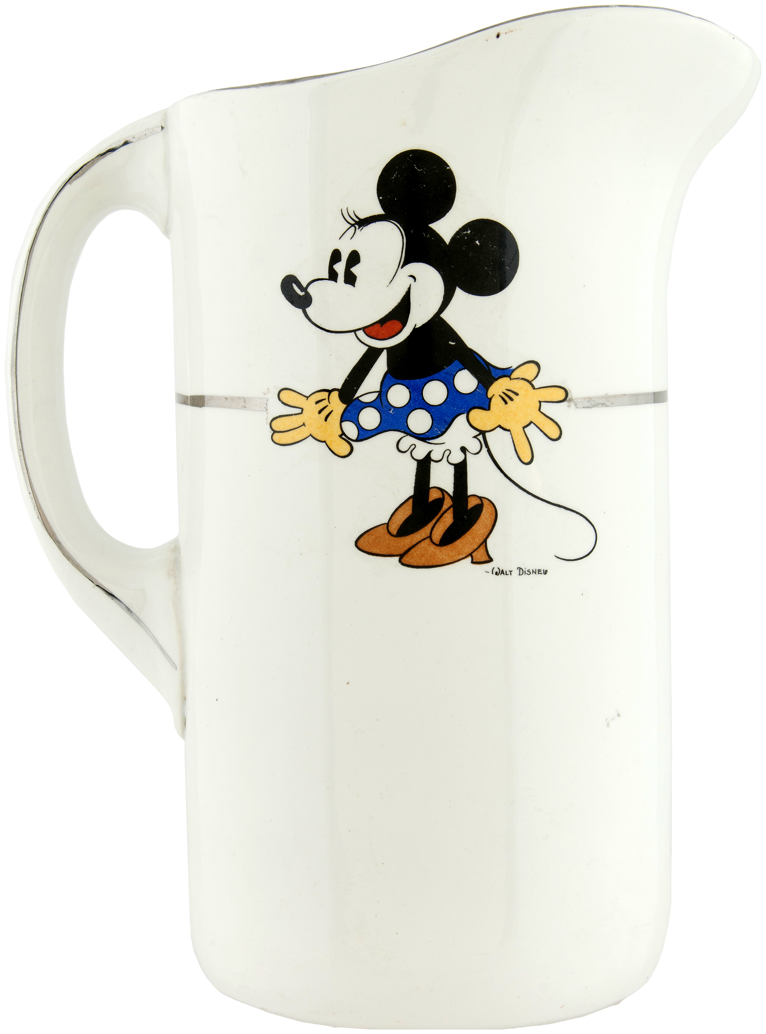 Hake's - MICKEY & MINNIE MOUSE LARGE PITCHER & WASHBOWL BY