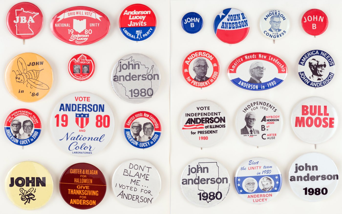 Hake's - JOHN ANDERSON 81 BUTTON COLLECTION.