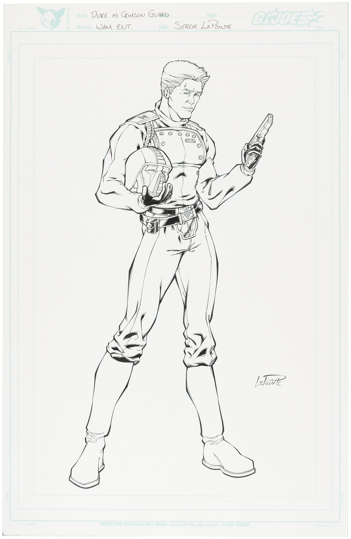 Hake's - G.I. JOE DUKE AND GUNG HO INKED ORIGINAL ART FOR FILE CARDS ...