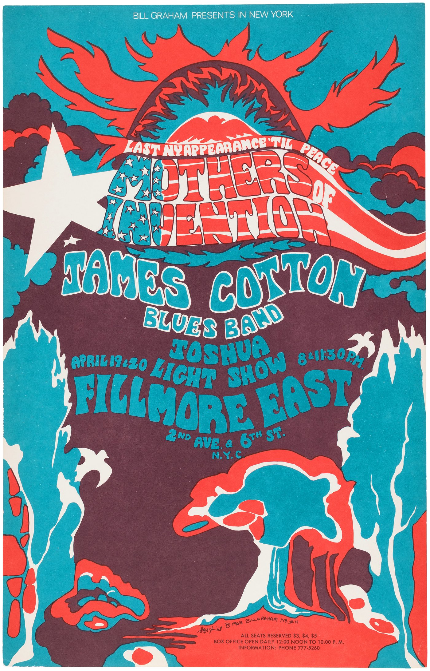 Hake S Bill Graham Fillmore East Concert Poster Trio