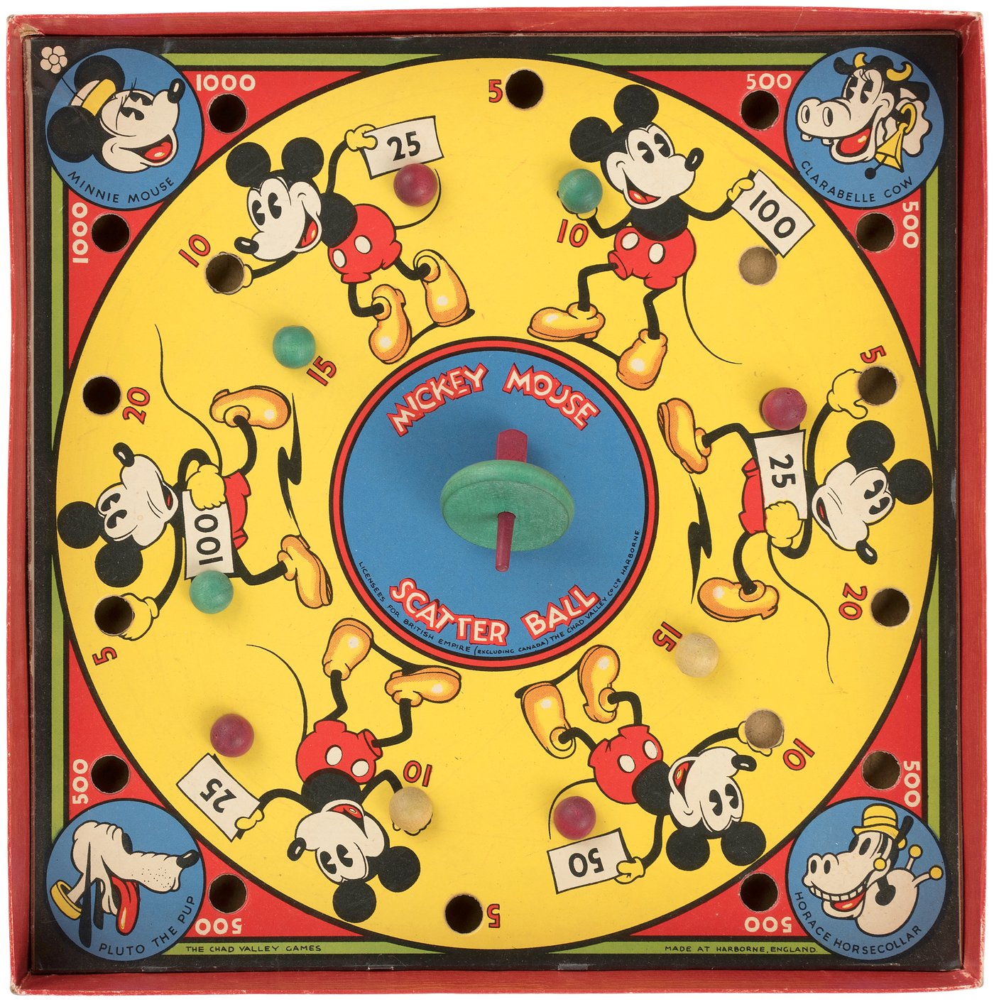 Hake's - "MICKEY MOUSE SCATTER BALL GAME" BOXED ENGLISH VERSION.