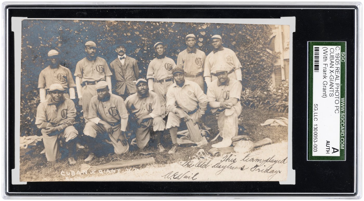 1895/96 CUBAN GIANTS TEAM CABINET PHOTGRAPH