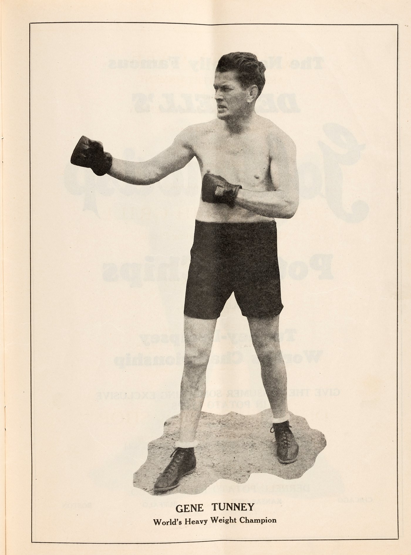 Hakes 1927 Dempsey Vs Tunney Long Count Fight Boxing Program 