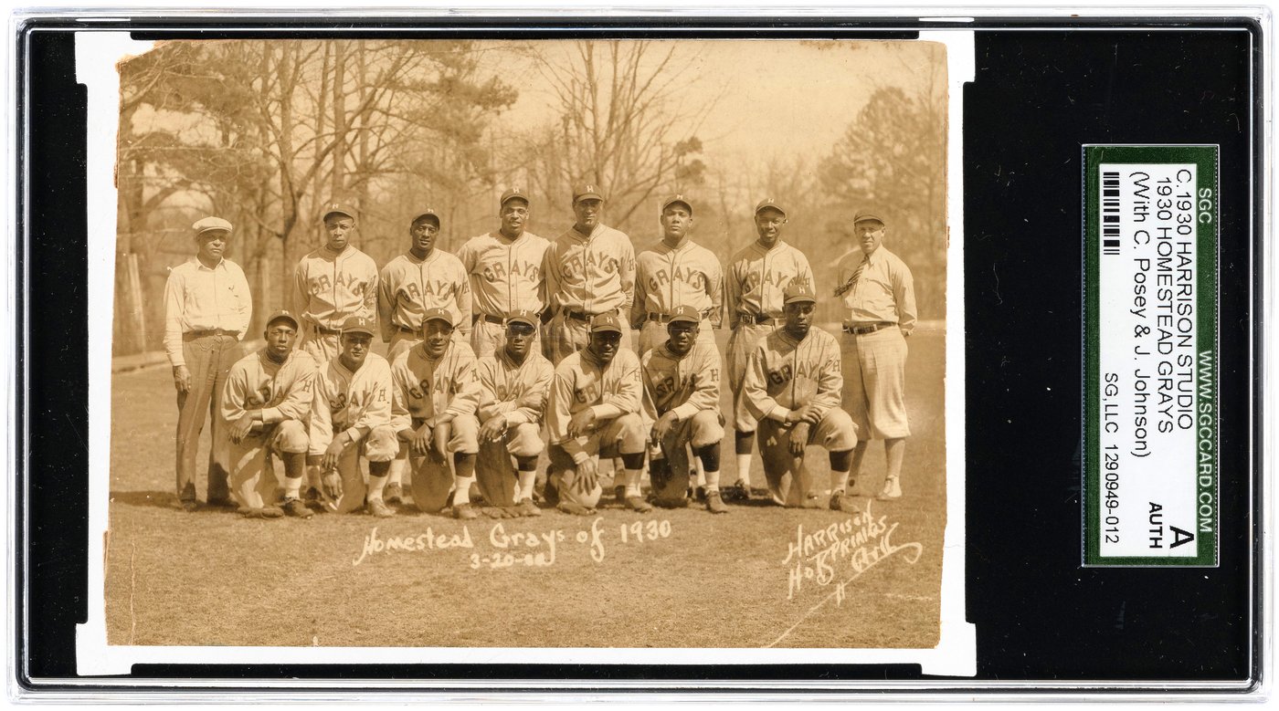 1932 Harrison Studio Pittsburgh Crawfords Real Photo Postcard SGC, Lot  #80131