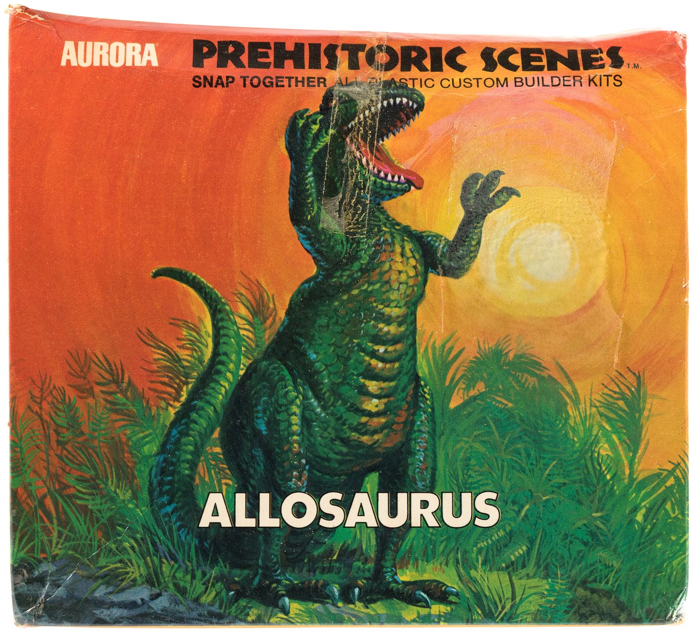 Hake's - AURORA "PREHISTORIC SCENES - ALLOSAURUS" FACTORY-SEALED BOXED ...