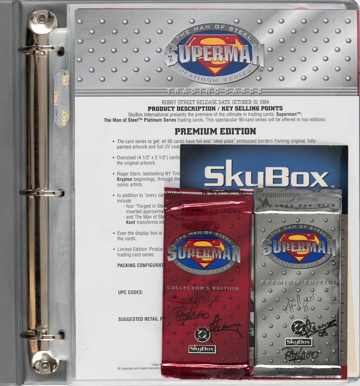 The Man deals Steel Superman Platinum Series Collector’s Edition