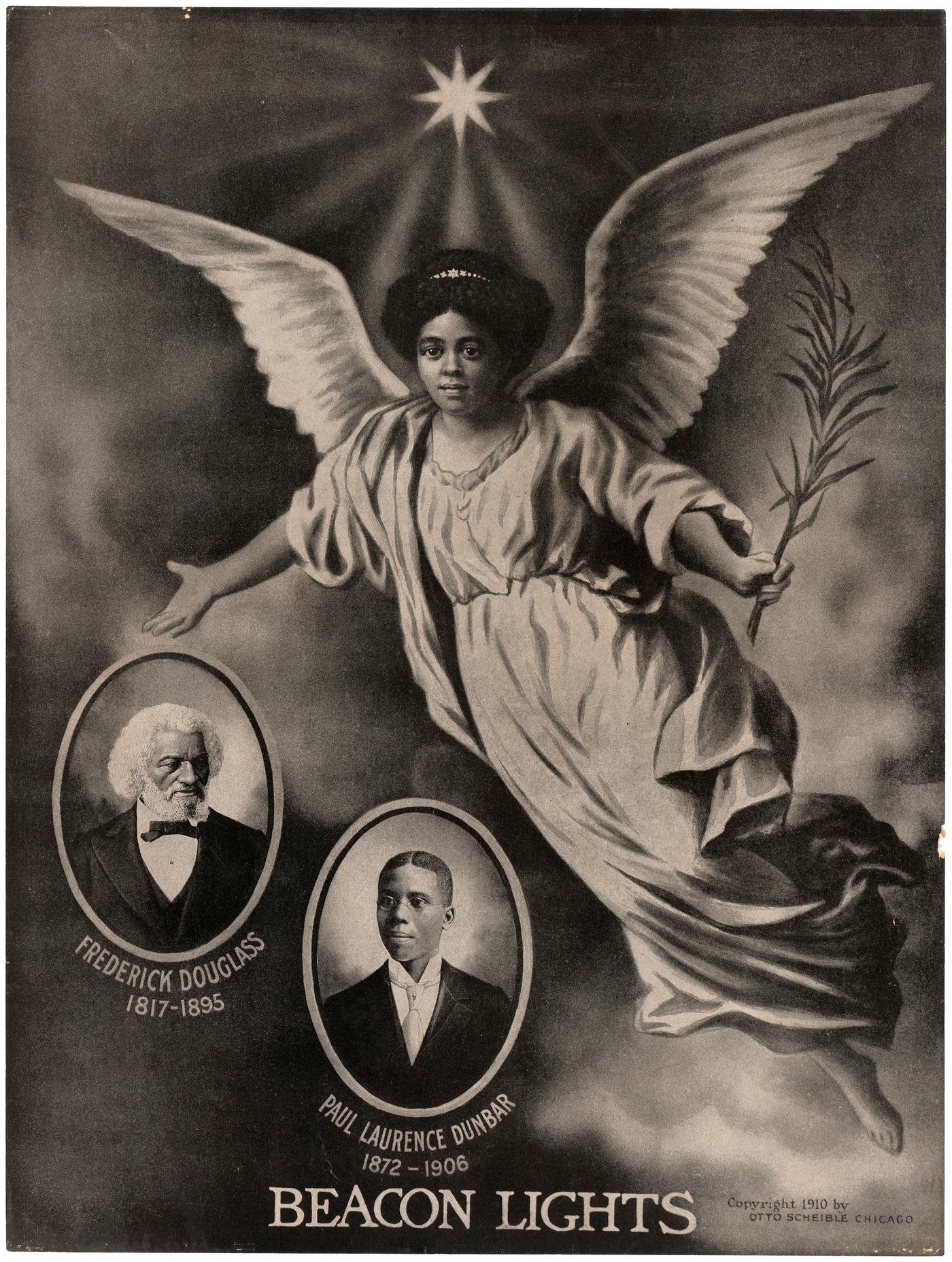 Hake's - POSTER FROM 1910 WITH BLACK ANGEL HONORING FREDERICK DOUGLASS ...