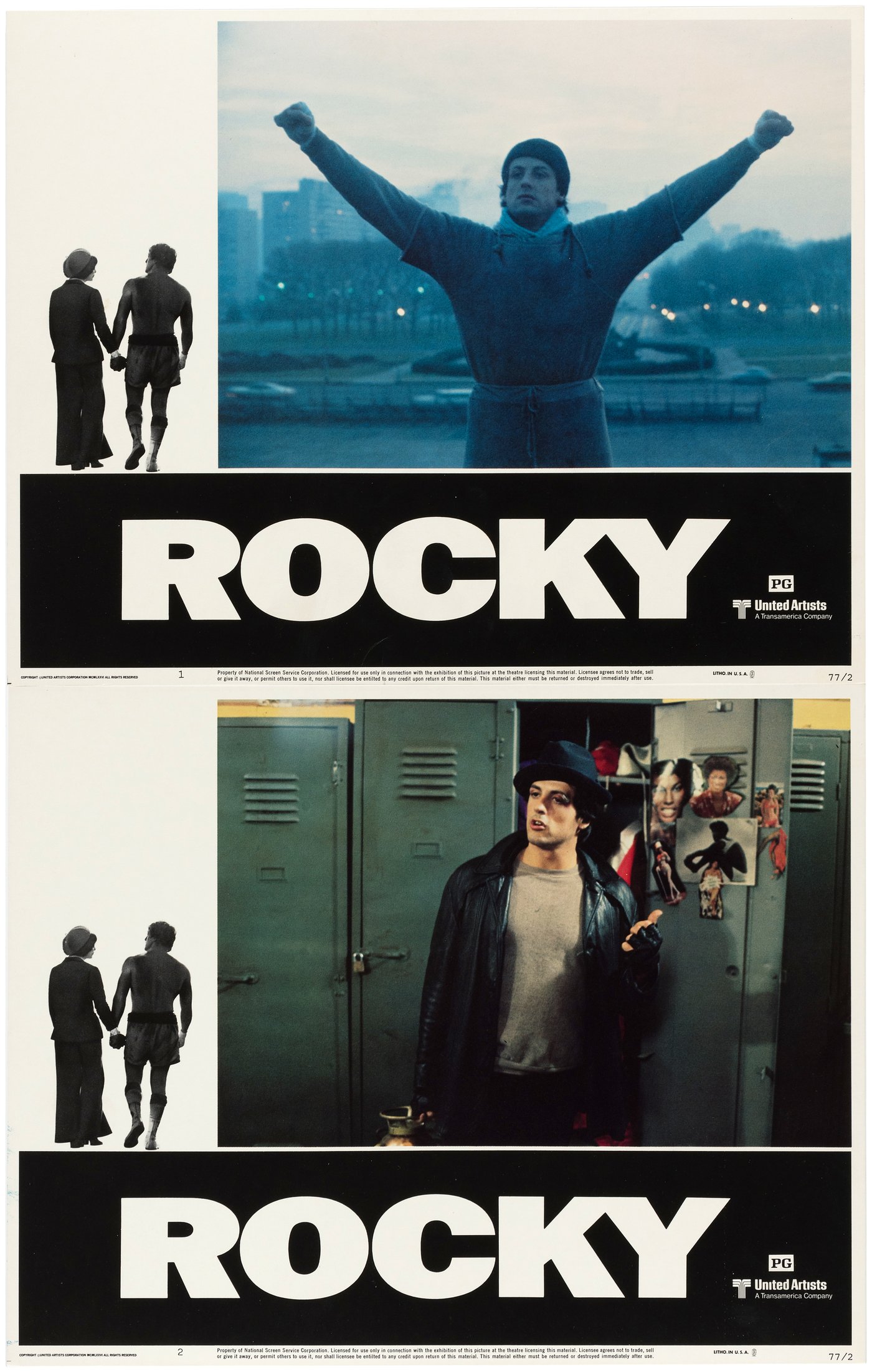 Original Rocky fashion Movie Theatre Lobby Cards