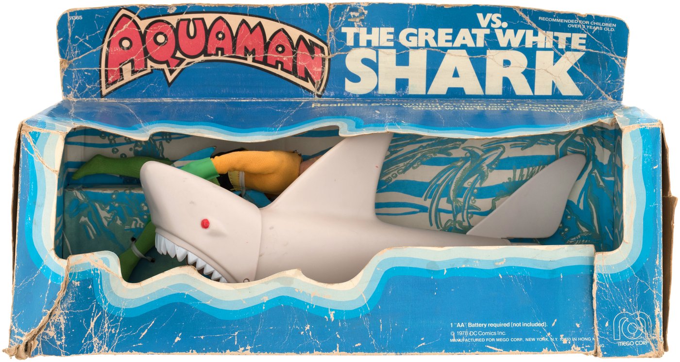 Aquaman and store shark toy