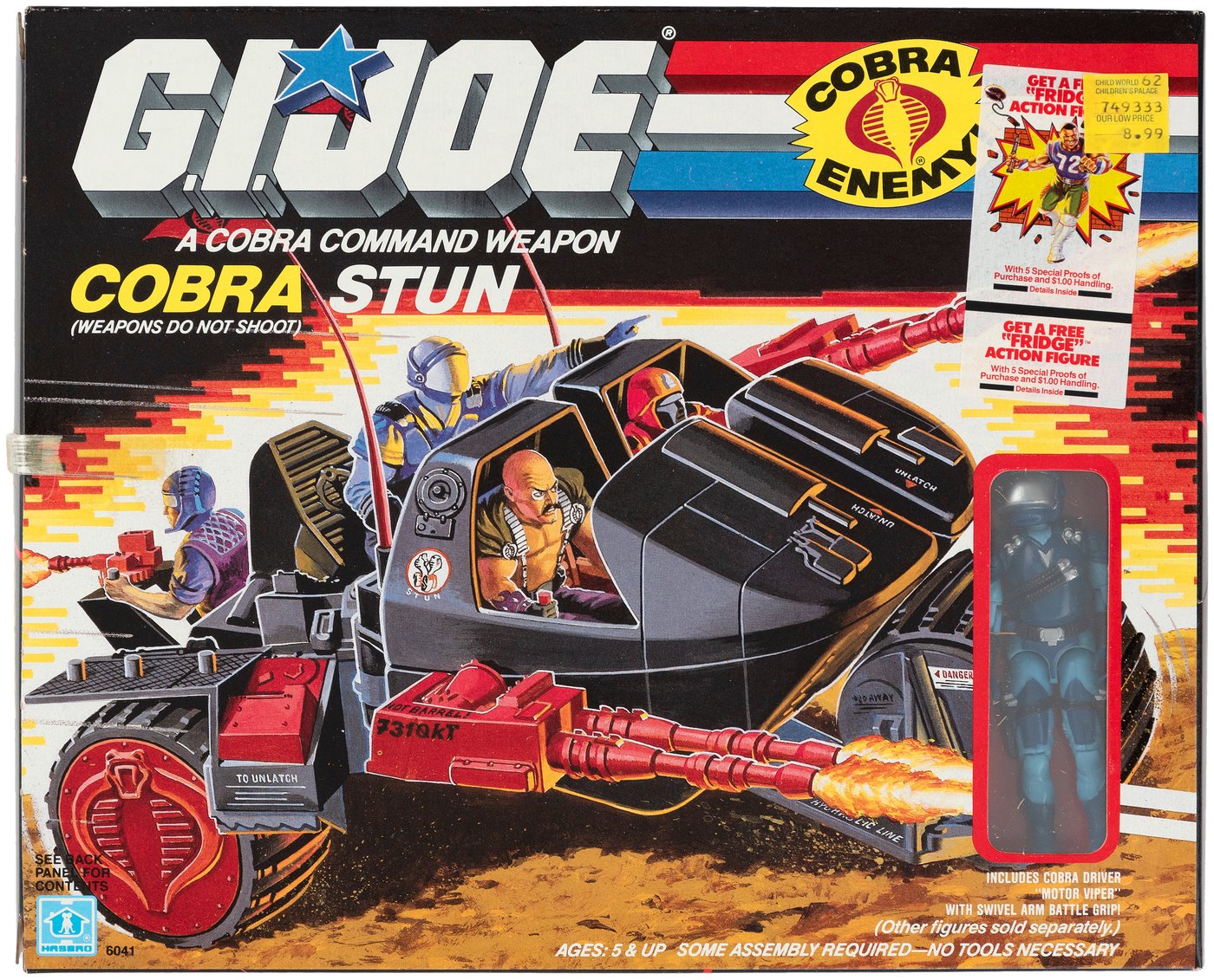 Hake's - GI JOE COBRA VEHICLE BOXED TRIO: STUN, HYDRO SLED AND FLIGHT POD.