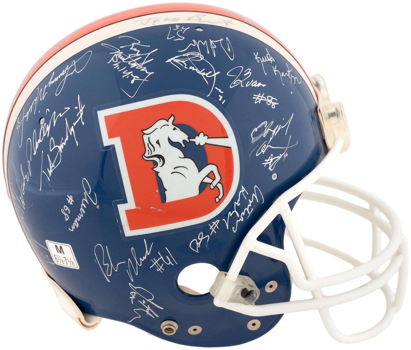 Karl Mecklenburg Signed Denver Broncos D-Logo Helmet w