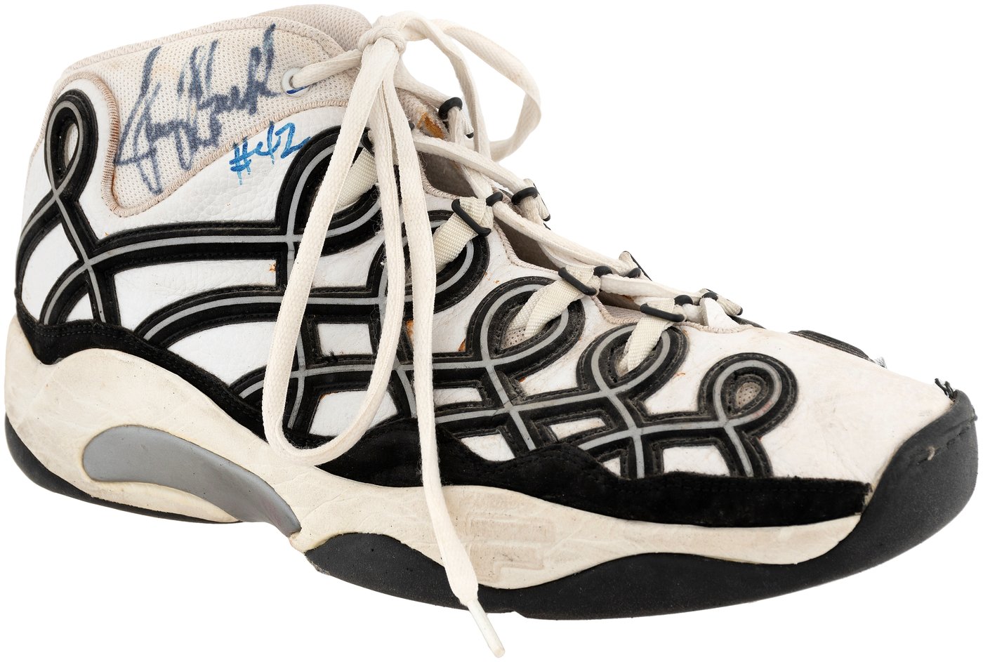 Hakes Jerry Stackhouse Game Used Signed Sneakers 