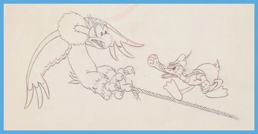 Hake's - ALPINE CLIMBERS PRODUCTION DRAWING FEATURING DONALD DUCK.