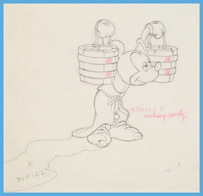 Hake's - FANTASIA - SORCERER'S APPRENTICE PRODUCTION DRAWING FEATURING ...