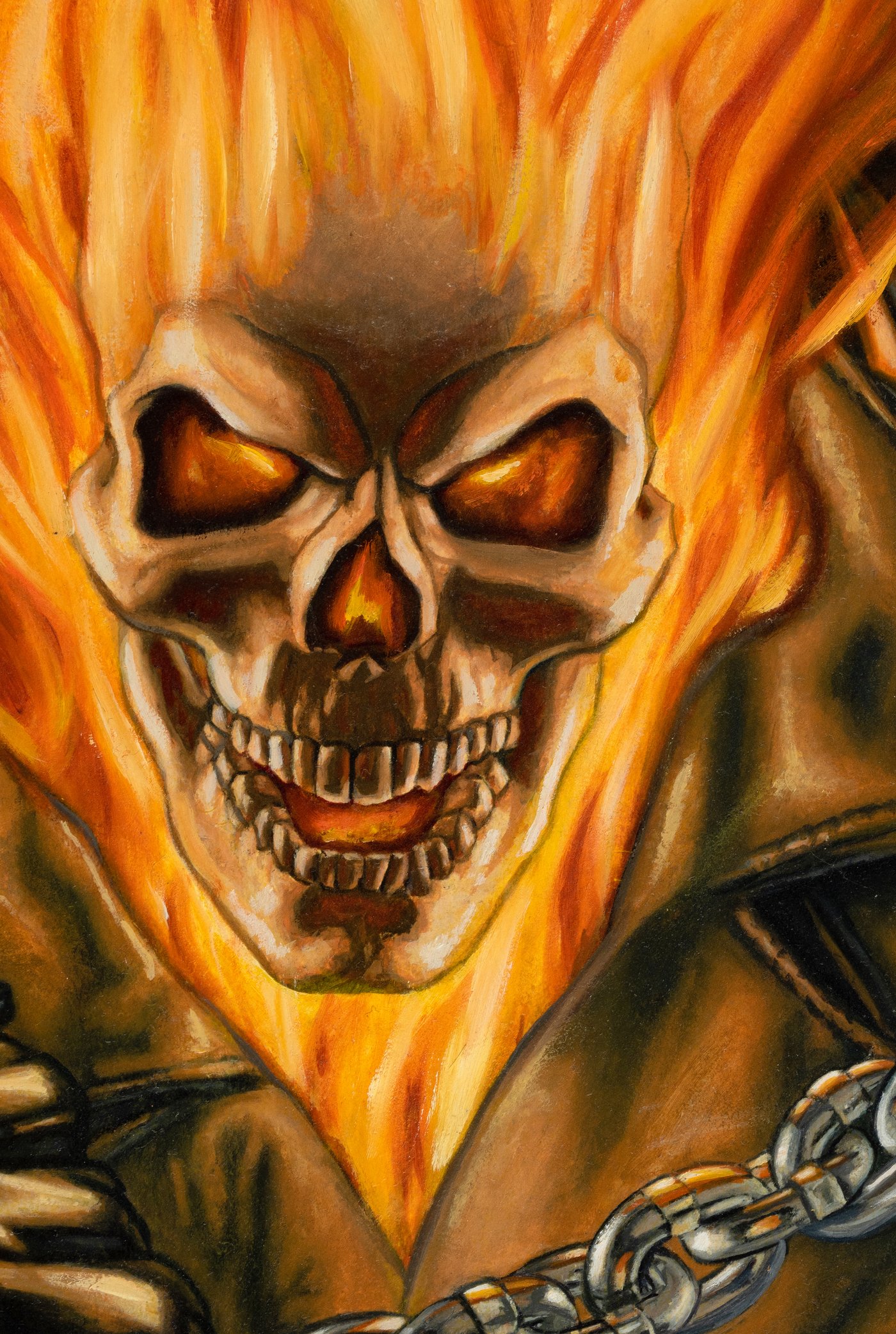 Hake's - Ghost Rider Painting Original Art By Mark Romanoski.