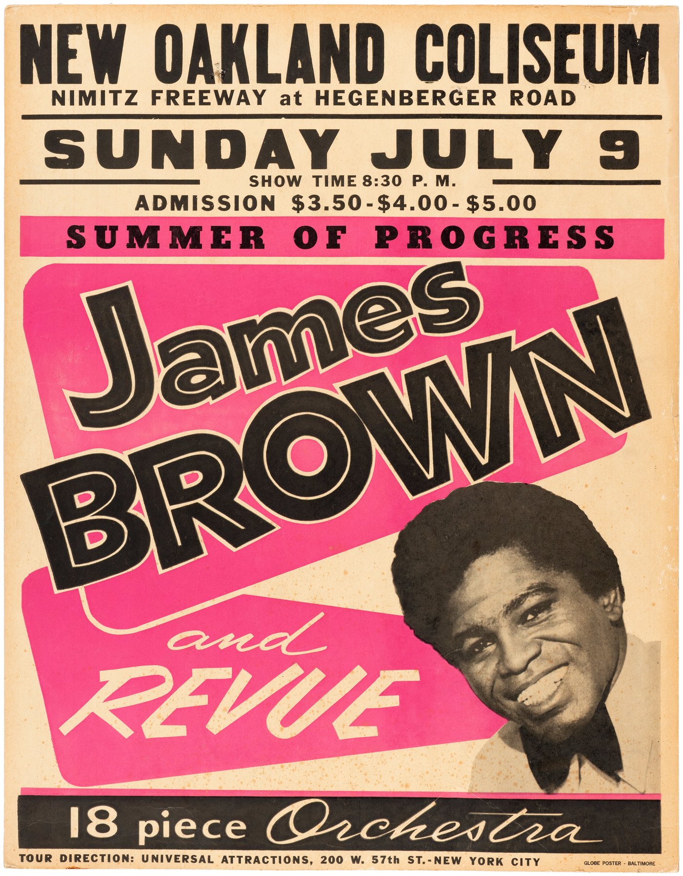 Hakes James Brown 1967 Concert Poster 5561