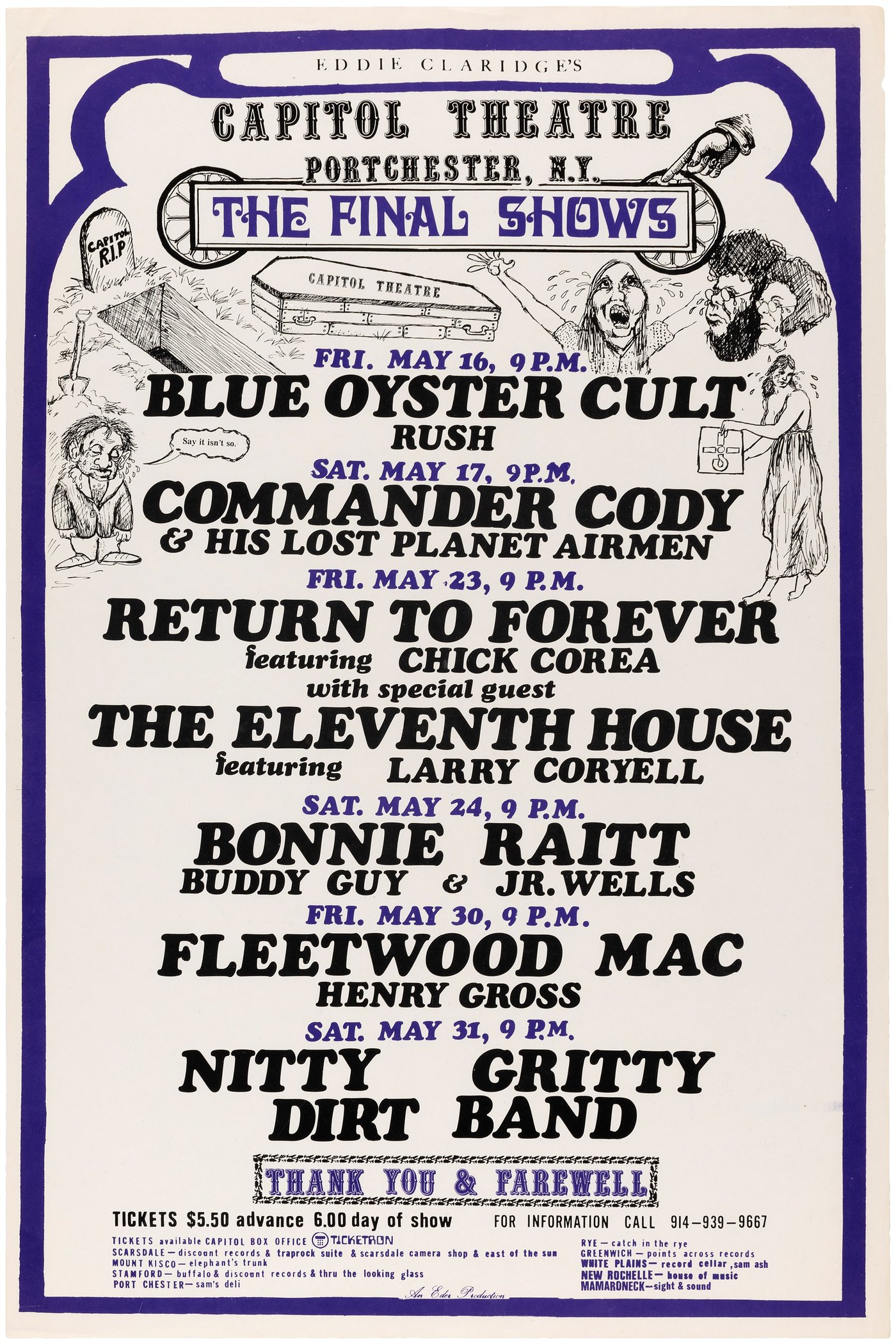 Hake's - BLUE OYSTER CULT & FLEETWOOD MAC 1975 CAPITOL THEATRE CONCERT ...