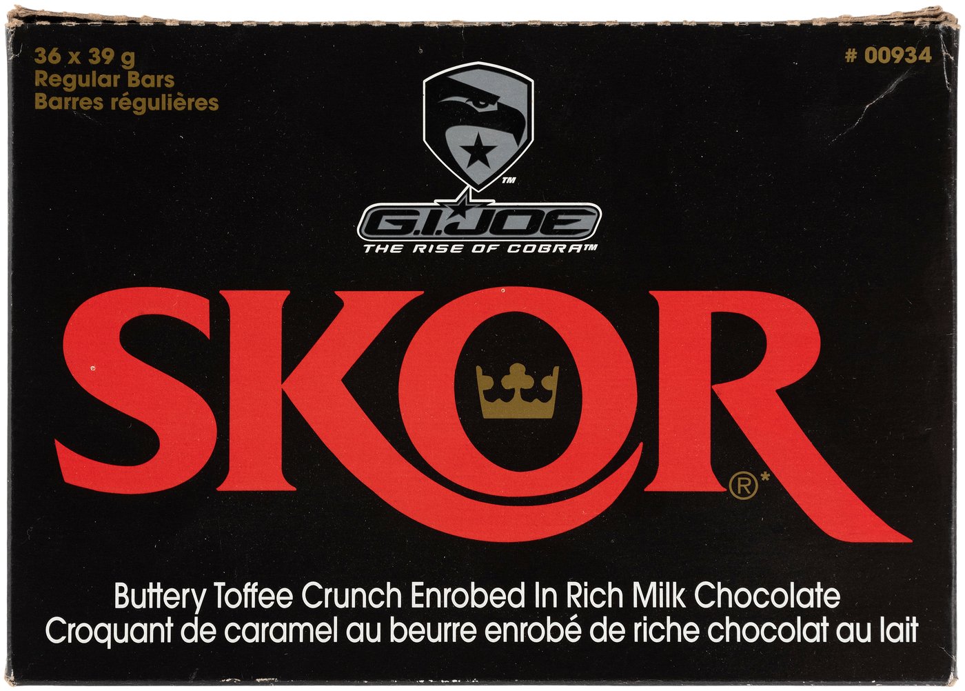 Hake's - "G.I. JOE THE RISE OF COBRA" SKOR CANDY BAR BOX UNRELEASED.