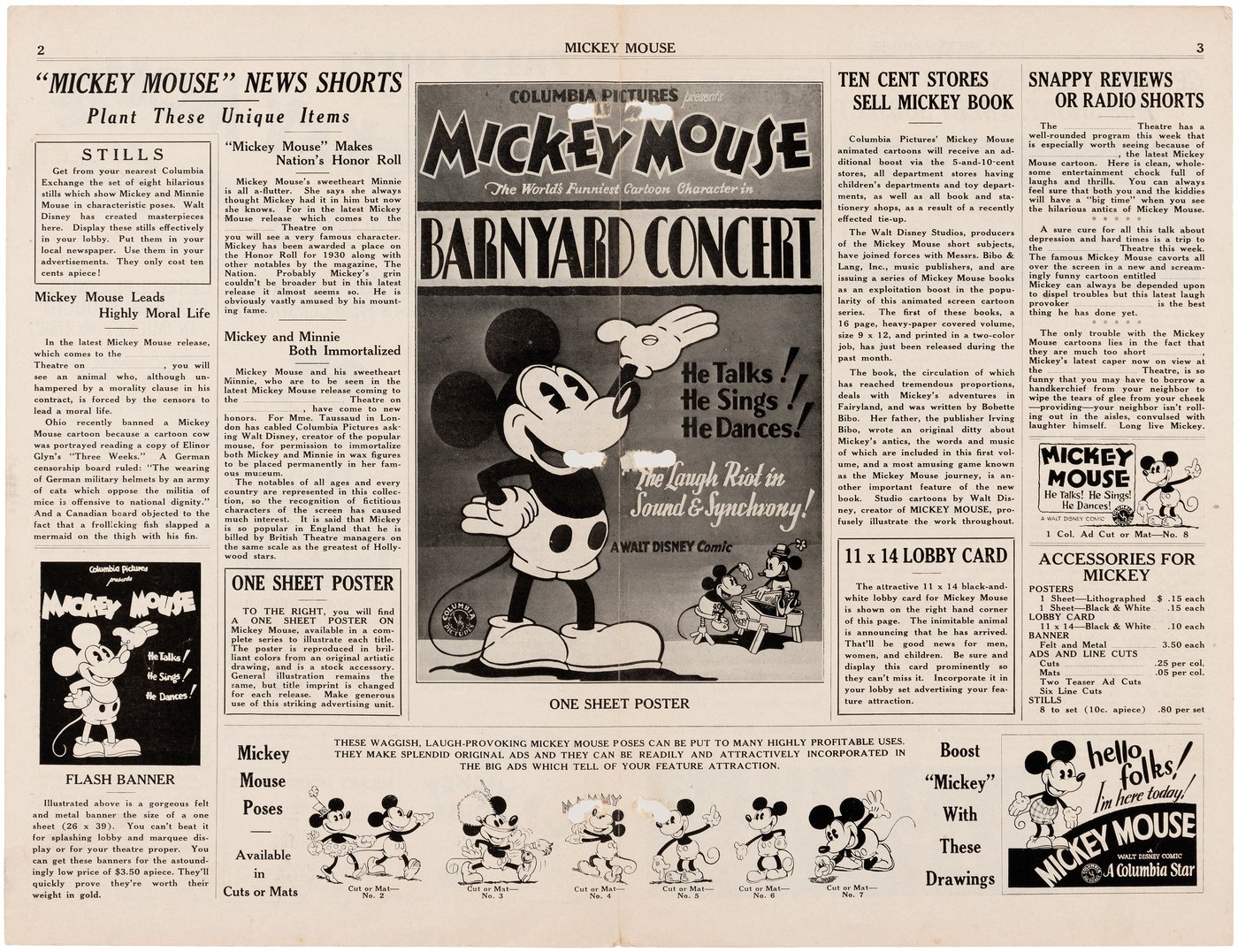 hake-s-mickey-mouse-rare-1930-press-sheet