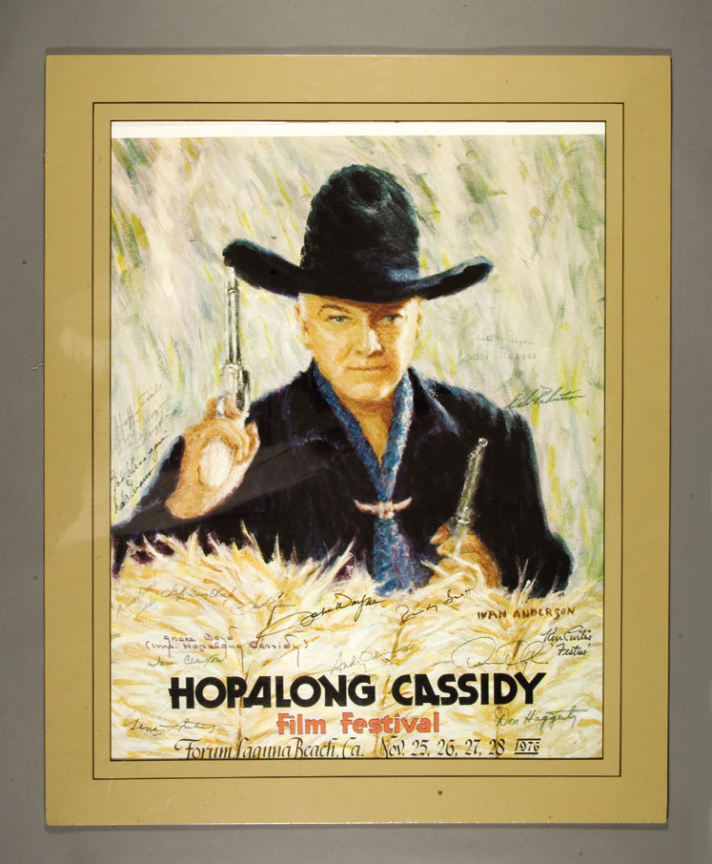 Hake S Hopalong Cassidy Film Festival Autographed Poster With Reagan John Wayne Roy Rogers