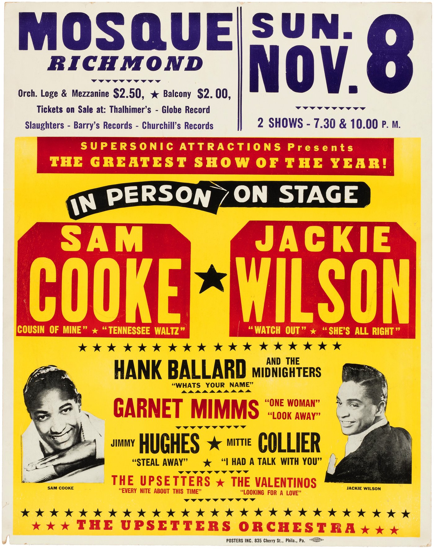 Hake's - OUTSTANDING SAM COOKE AND JACKIE WILSON 1964 BOXING STYLE ...