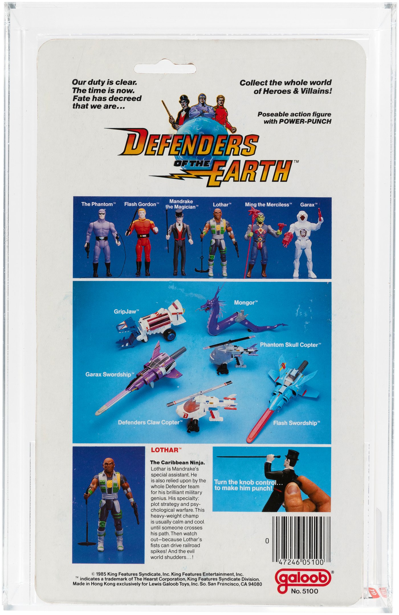 Hake's - DEFENDERS OF THE EARTH ACTION FIGURE TRIO AFA 85 NM+.