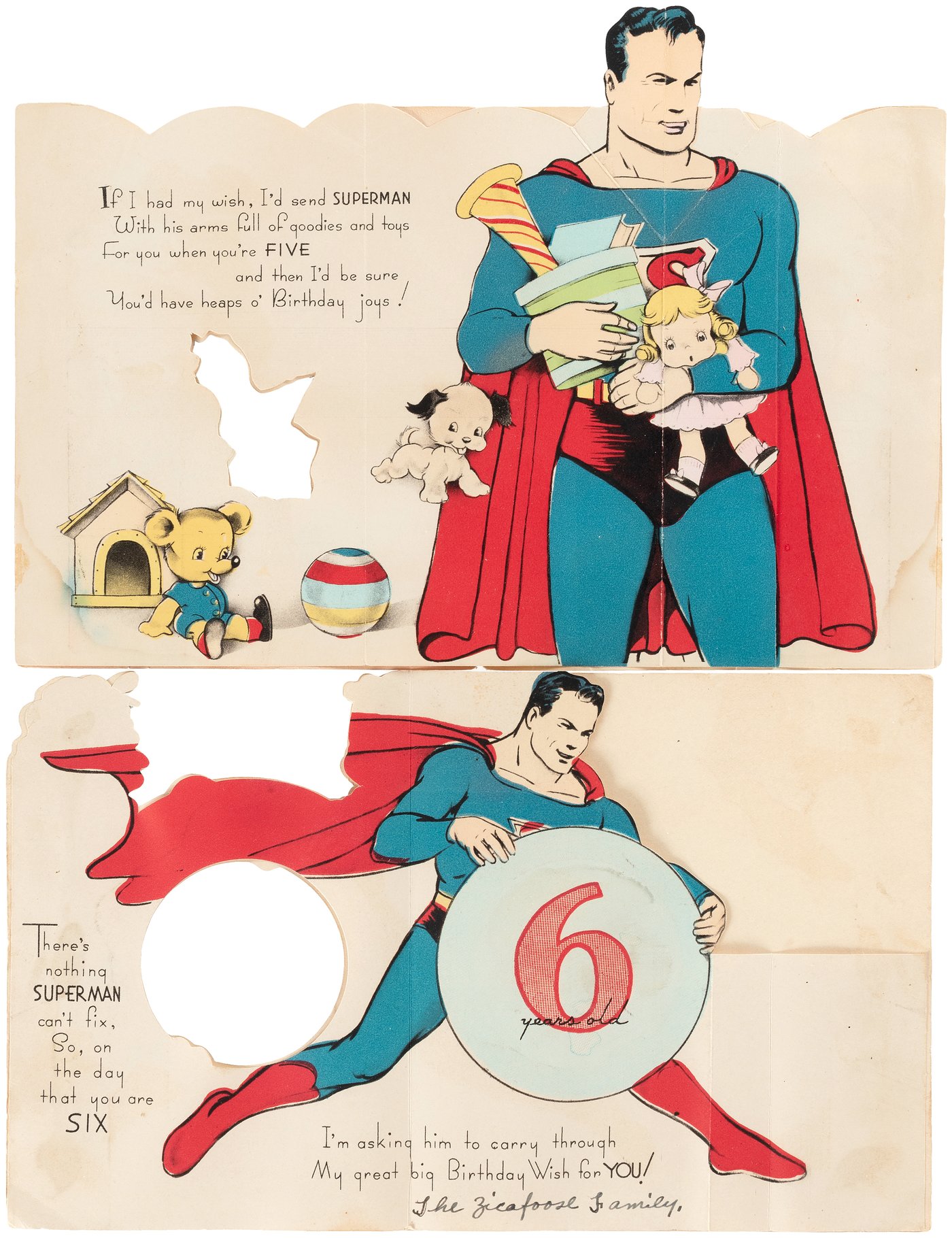 superman happy birthday card
