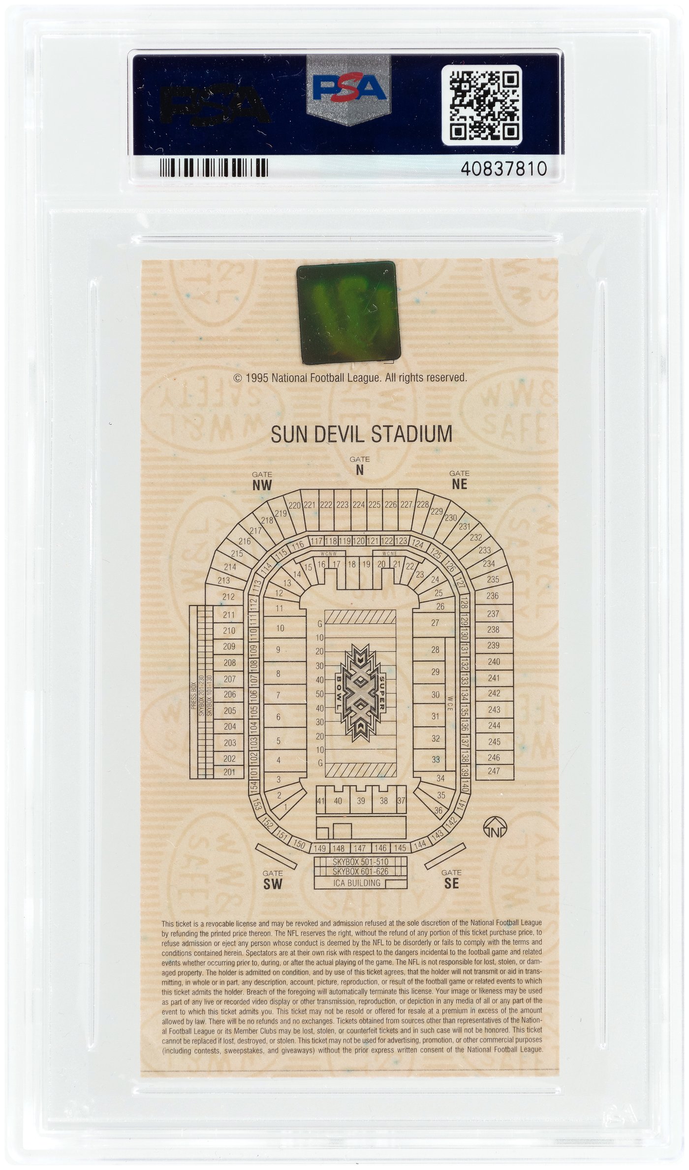 Lot Detail - Super Bowl LV Ticket - None Given Out To The Public (PSA MINT  9)