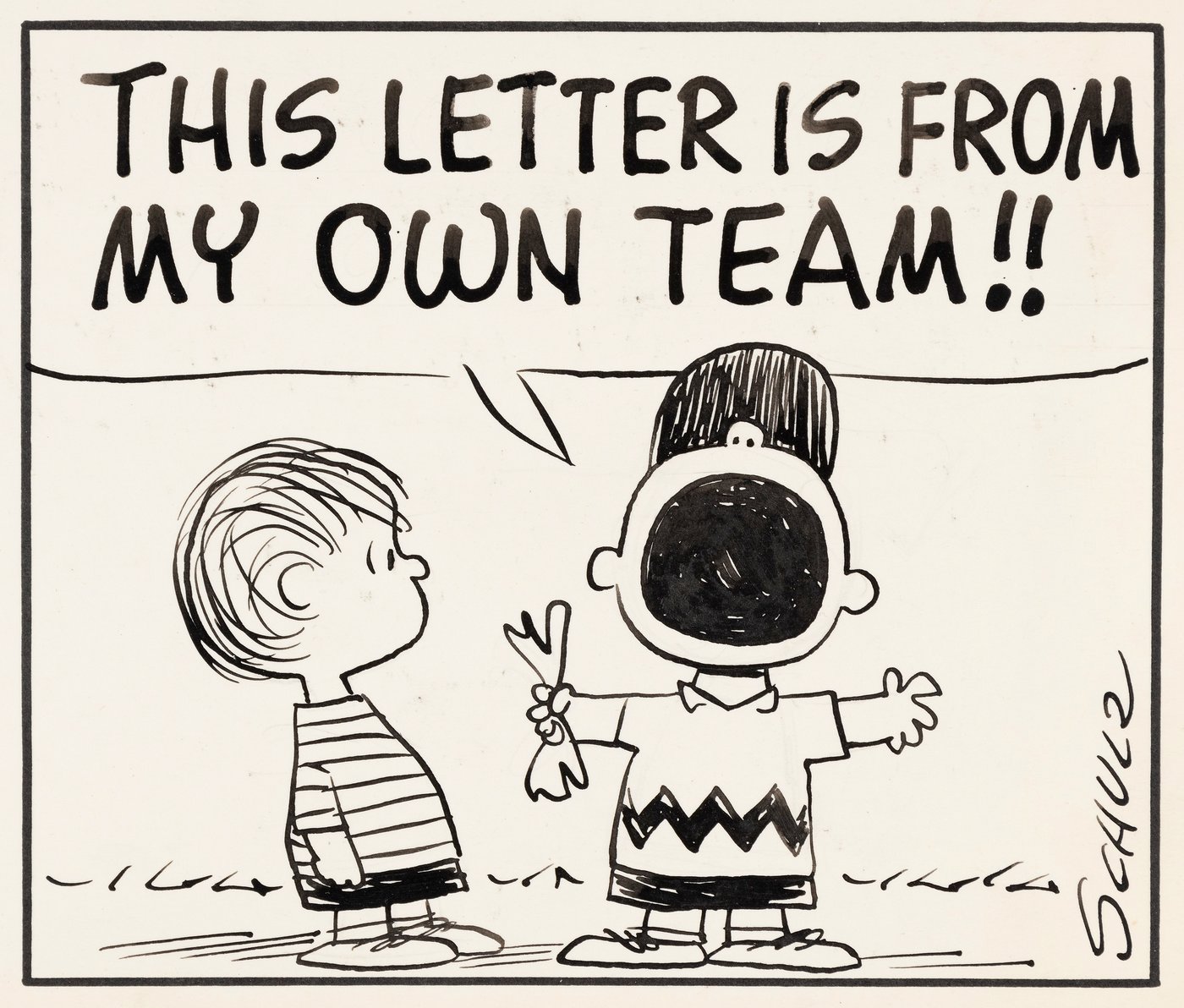 Hake's - "Peanuts" 1961 Daily Strip Original Art By Charles Schulz.