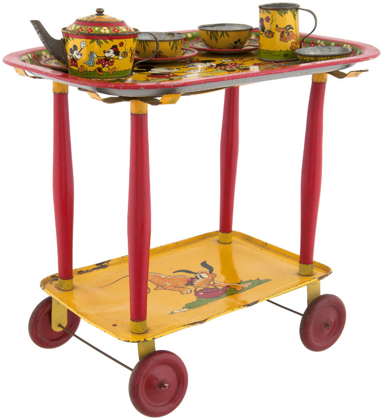 minnie mouse tea set cart