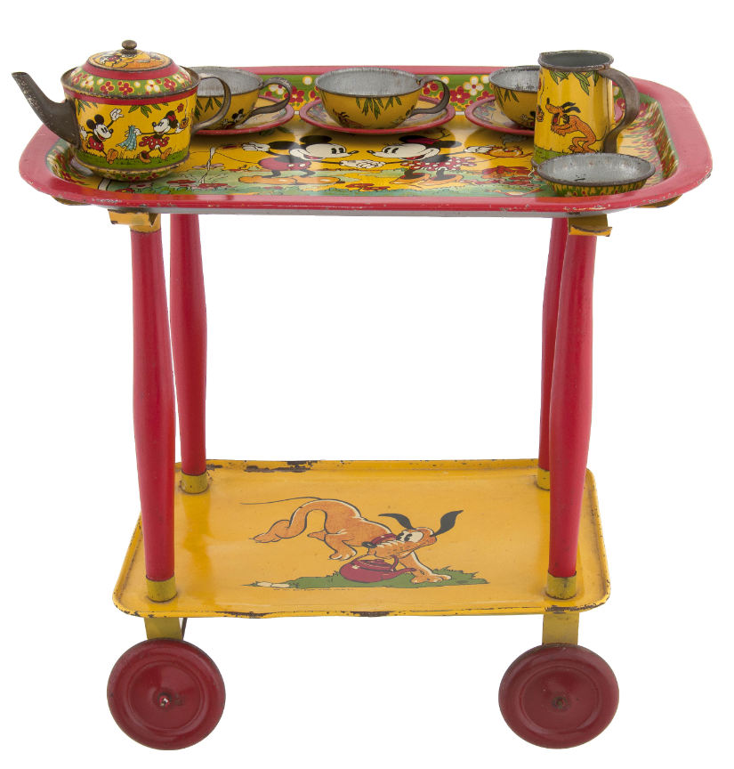 minnie mouse tea set cart