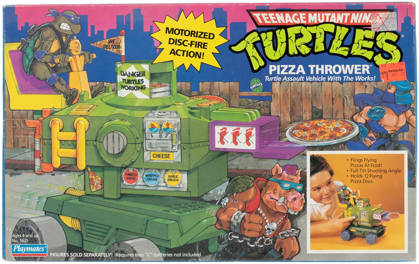 Hake's TEENAGE MUTANT NINJA TURTLES PIZZA THROWER FACTORY SEALED.