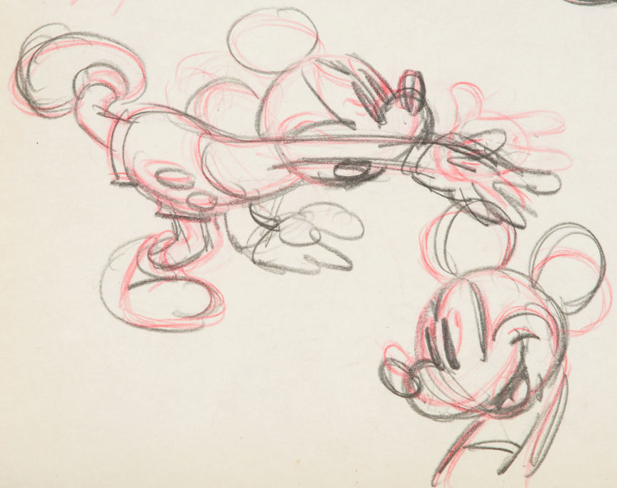 Hake's - MICKEY MOUSE MODEL SHEET CONCEPT ART ATTRIBUTED TO FRED MOORE.