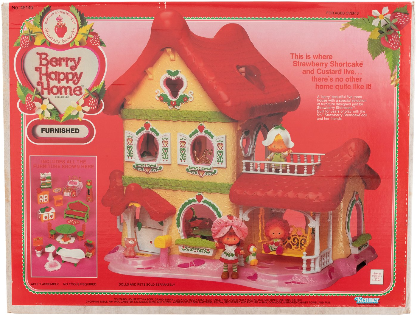 Details about   Vintage Strawberry Shortcake Happy Home Berry Cheery Living Room Furniture Doll 