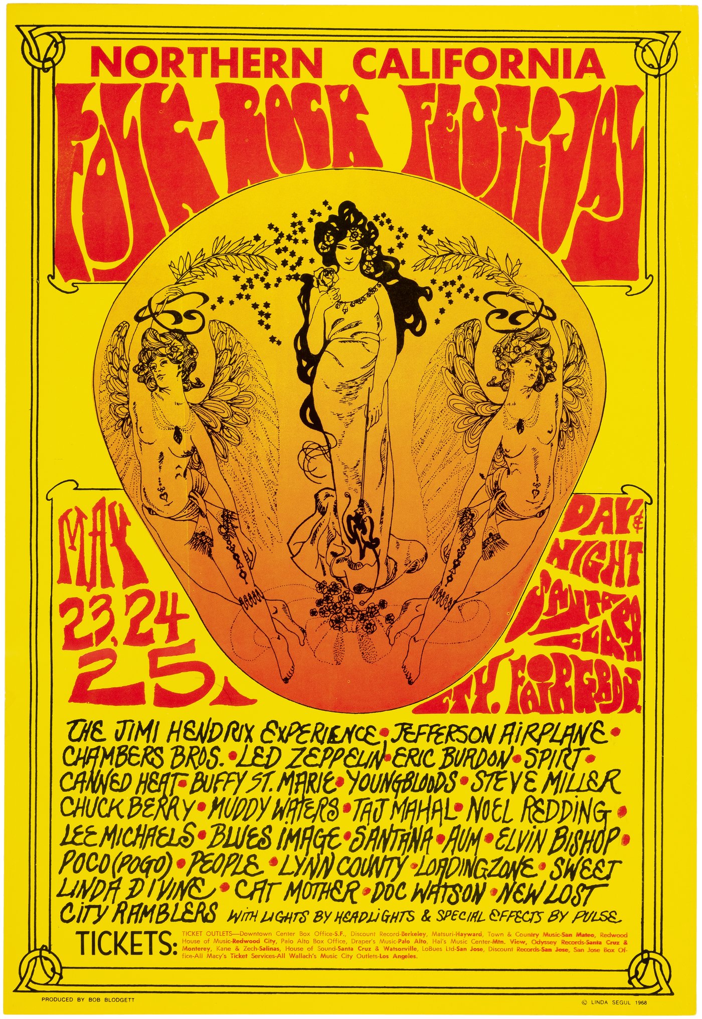 Hakes Jimi Hendrix Jefferson Airplane Led Zeppelin Northern California Folk Rock Festival 