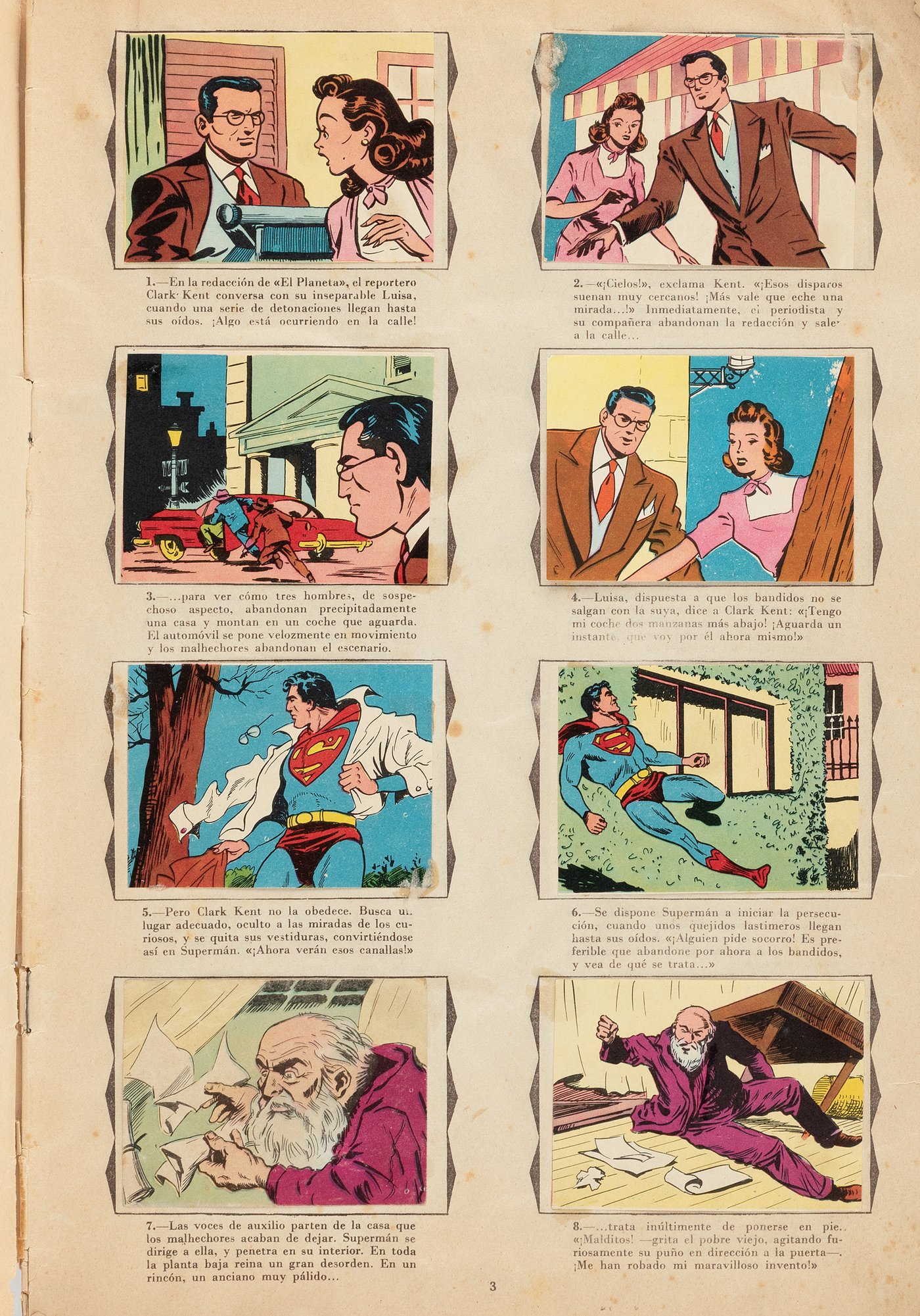 Hakes Superman Spanish Card Album Pair Both Complete - 