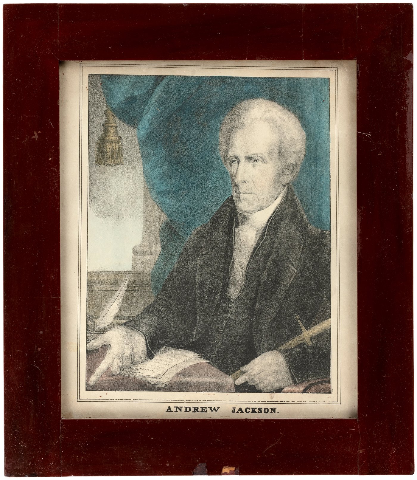 Hake's - JACKSON, HARRISON & VAN BUREN US PRESIDENT PORTRAIT PRINTS.