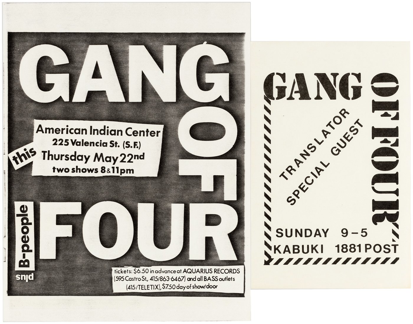 Hake S Gang Of Four Concert Poster Flyer Handbill