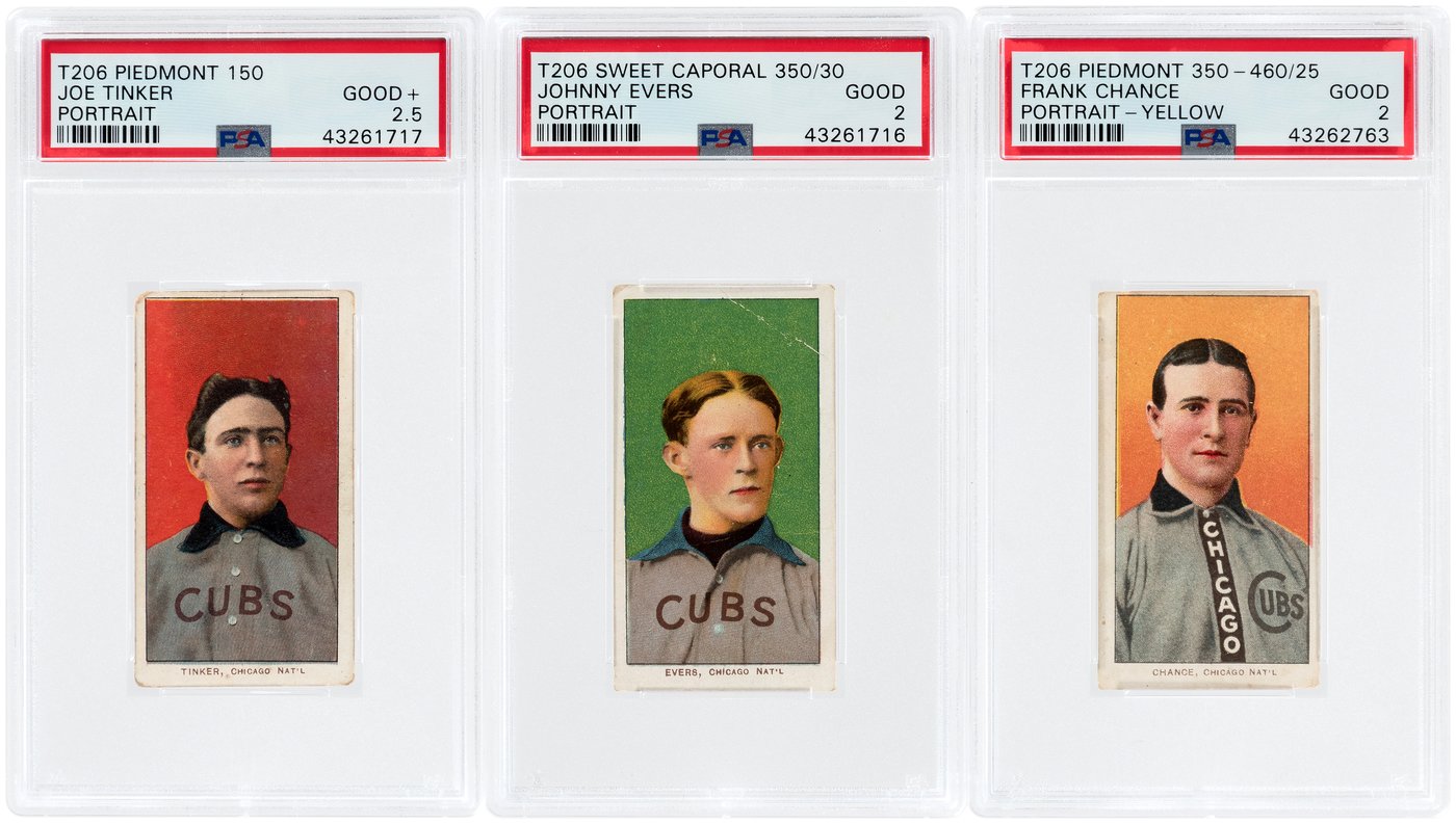 Sold at Auction: Lot of (18) 1909-11 T206 Chicago Cubs incl. Tinker,  Chance, and Brown.